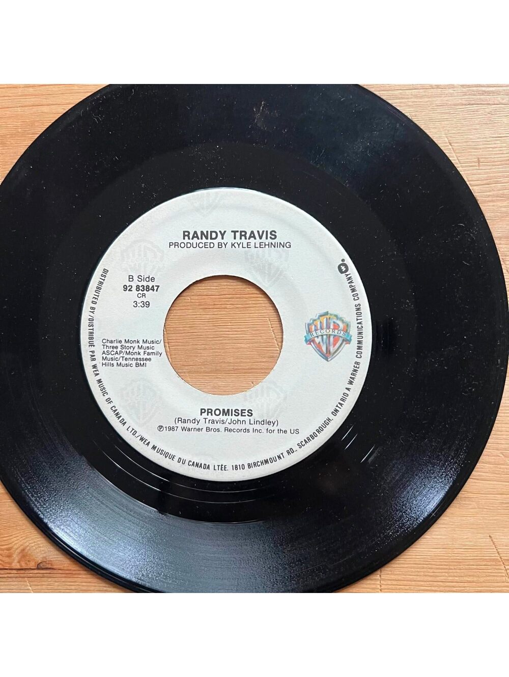 Randy Travis - Promises/Forever and Ever, Amen 45rpm VG+ R10